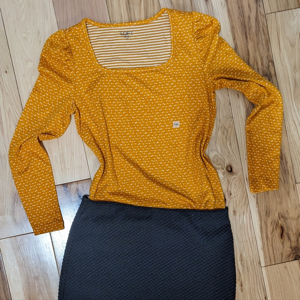 XSP Loft Yellow White Blouse
